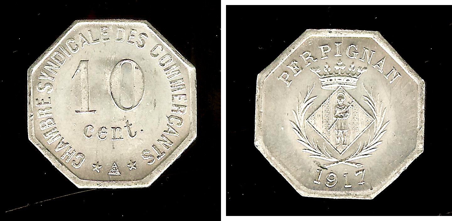 Perpignan 10 centimes 1917 BU